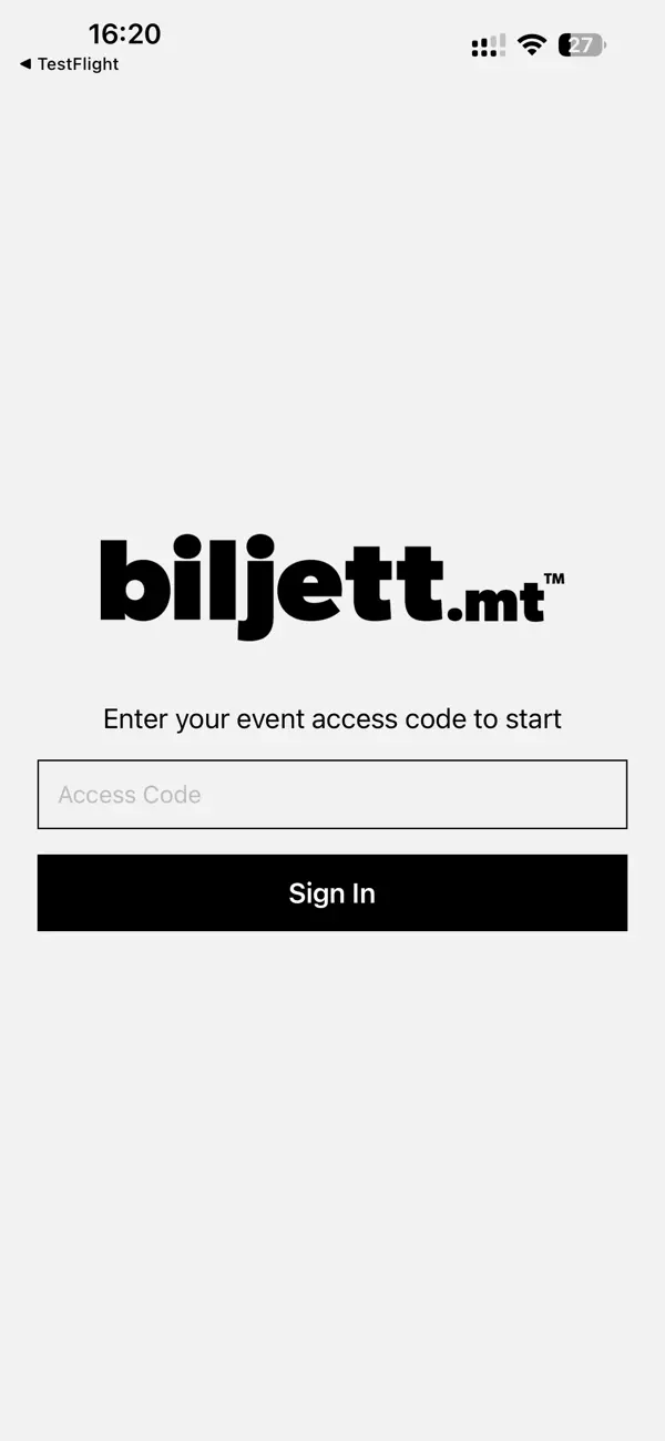 Screenshot #1 pour Biljett.mt Checkin