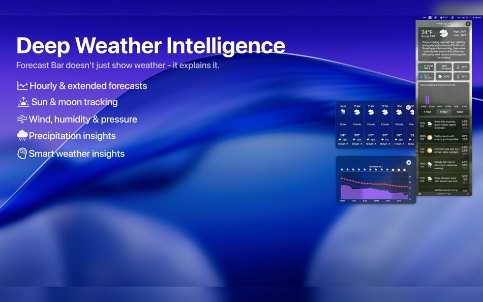 #2. Forecast Bar - Weather + Radar (macOS) Przez: Higher Bar, LLC