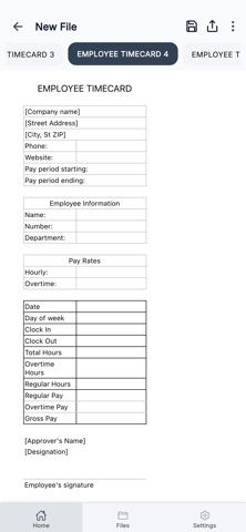Employee Timesheet iPhone screenshot