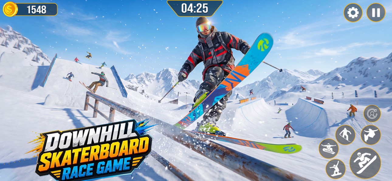 Screenshot 1 of Downhill Snowboard Racing
