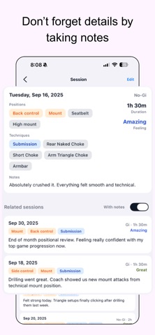 GrappleDex: Your BJJ Tracker Screenshot 5 of 6