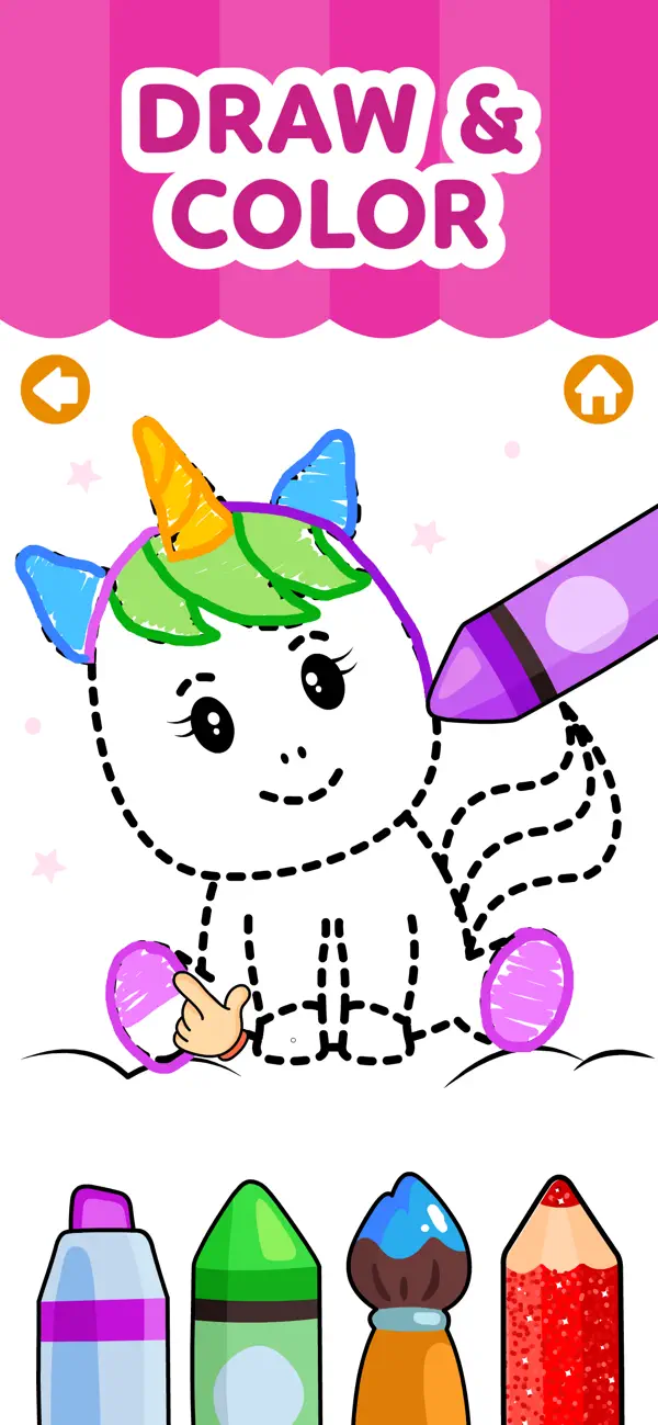 Screenshot #2 pour Jeux licorne: Coloriage pages