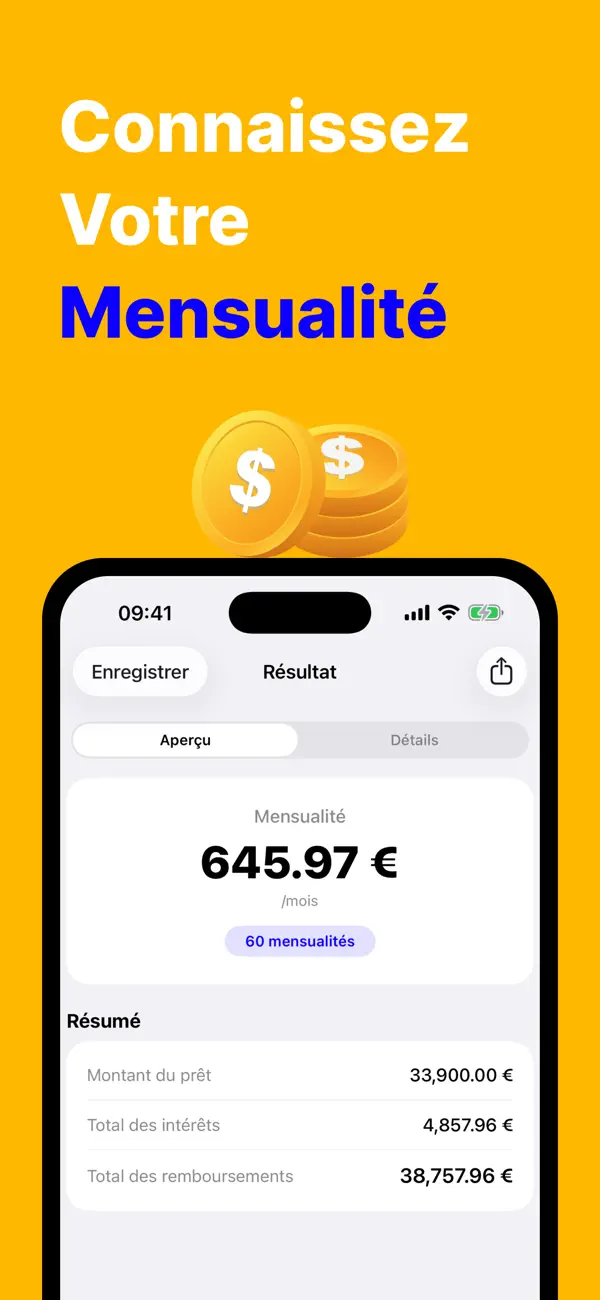 Screenshot #1 pour Simulateur Crédit Auto: Prêt
