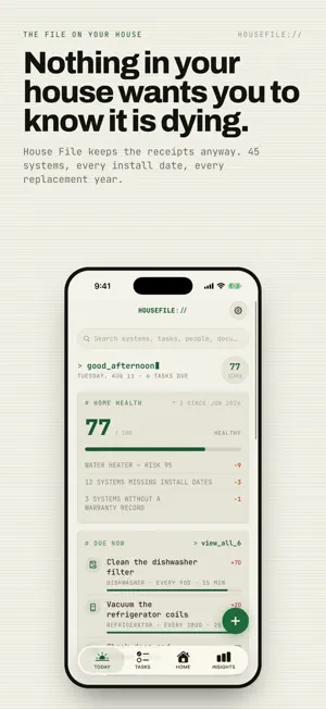 Home Maintenance : HOUSEFILE screenshot 1