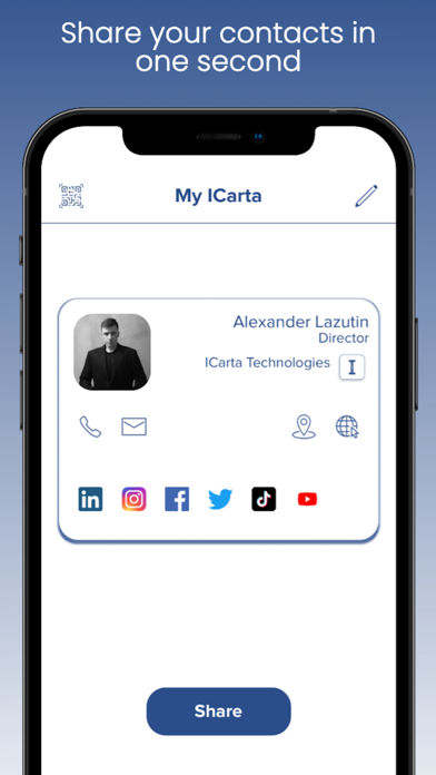 Screenshot #1 pour My ICarta - Business Card