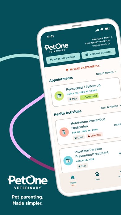 Screenshot 1 of PetOne Vet App