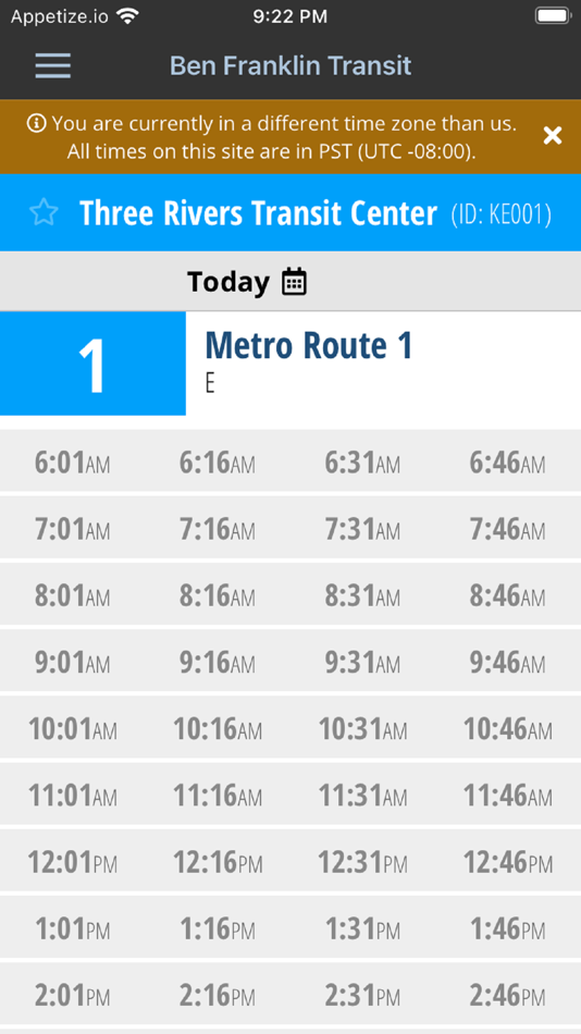 #7. MyRide: Ben Franklin Transit (iOS) 由: Ben Franklin Transit