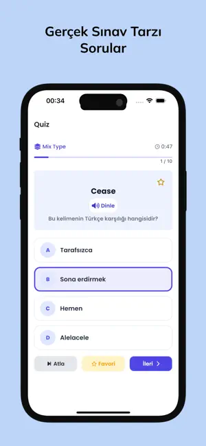 YDS - YÖKDİL Kelime Ezberleme screenshot 3