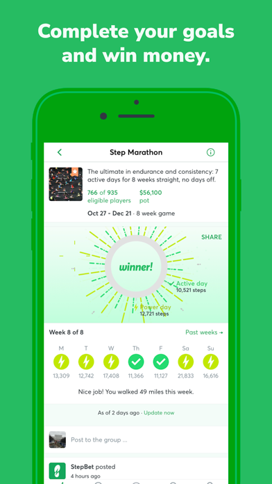 Screenshot #1 pour StepBet: Walk, Get Active, Win