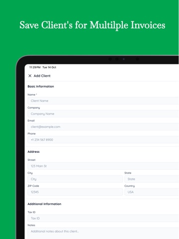 Business Invoice Maker - Quick iPad screenshot
