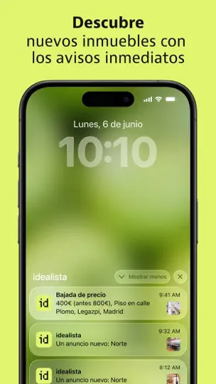 Captura de pantalla de Idealista en iPhone 5