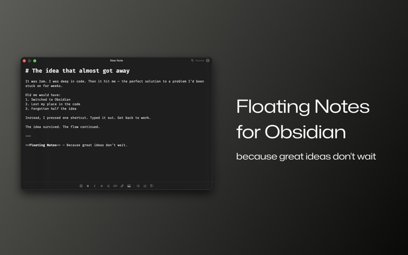 Obsidian悬浮便签 screenshot