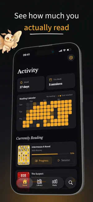 Moth: Book Tracker & Streaks screenshot 2