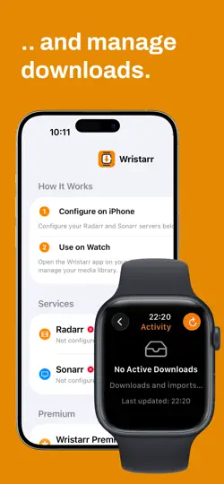 Captura de pantalla de Wristarr en iPhone 4