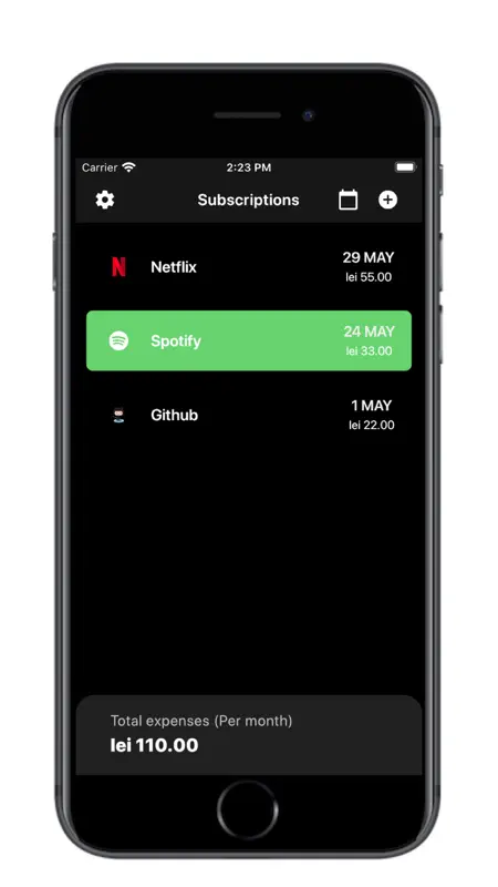 Subscriptions Manager screenshot 1 of 5