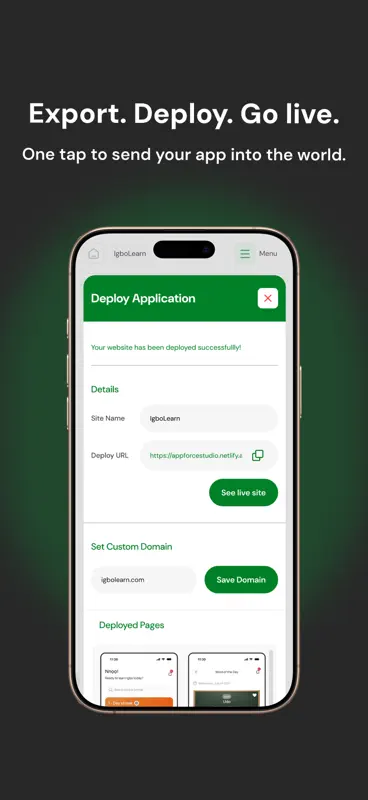 AI App Builder: AppForceStudio screenshot 9 of 10