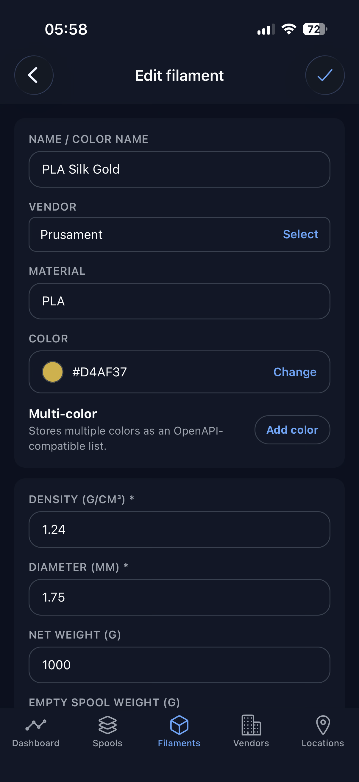 Spoolman GO screenshot 8