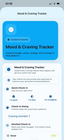 Calorie Bank Credit screenshot