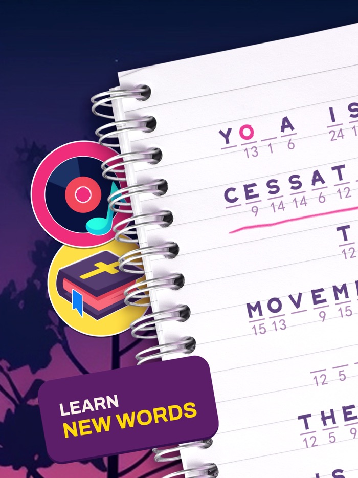 Cryptogram Word Puzzle Game