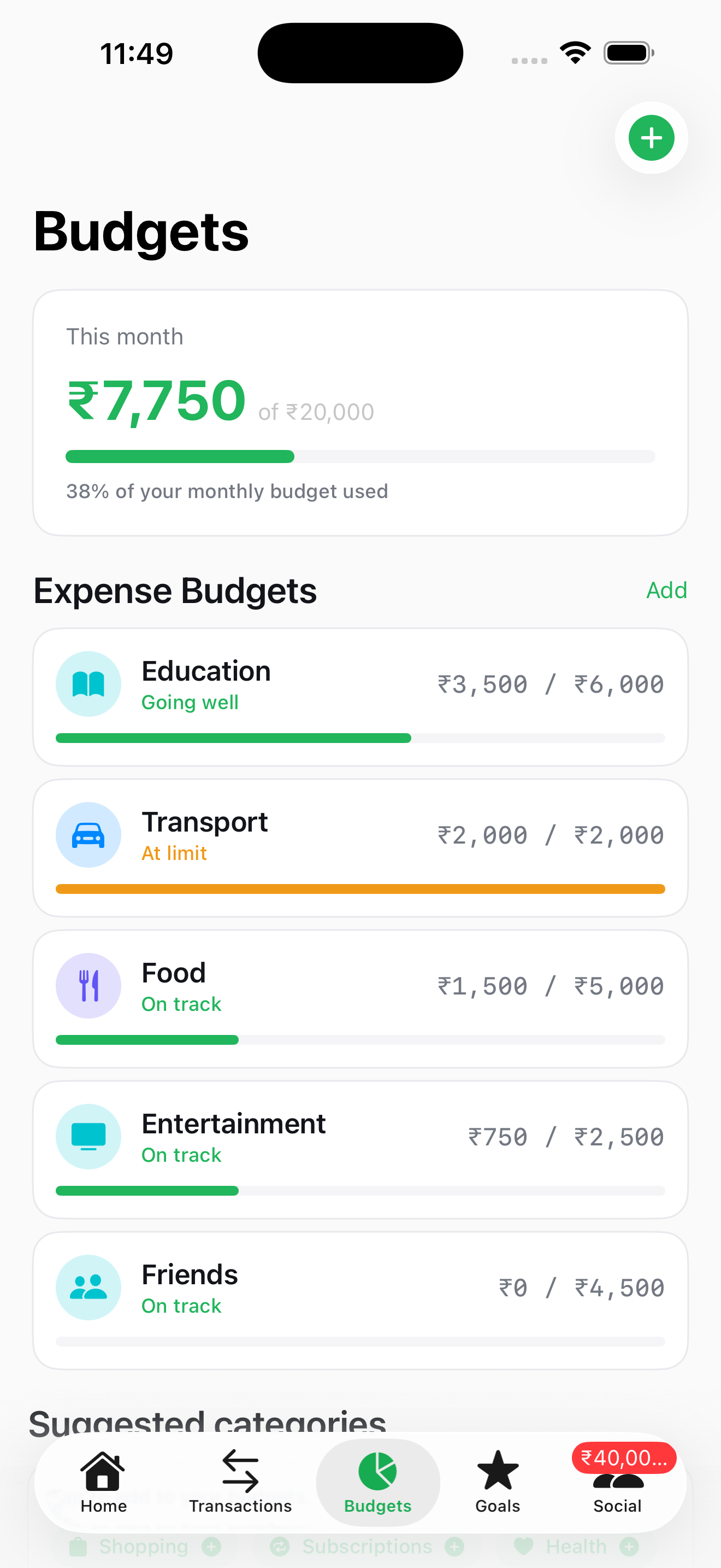 Xbudget screenshot 2