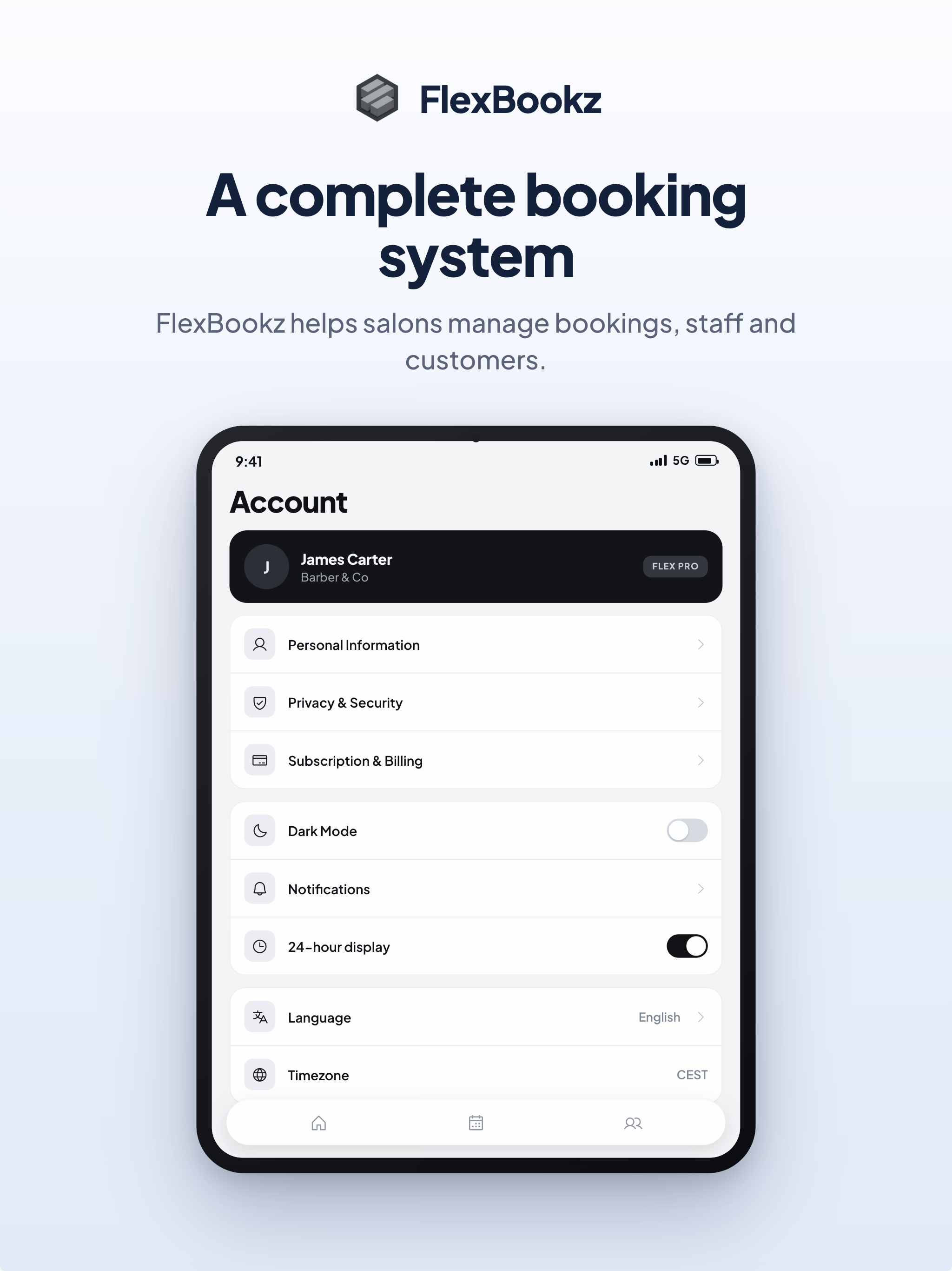 FlexBookz: salon & agenda