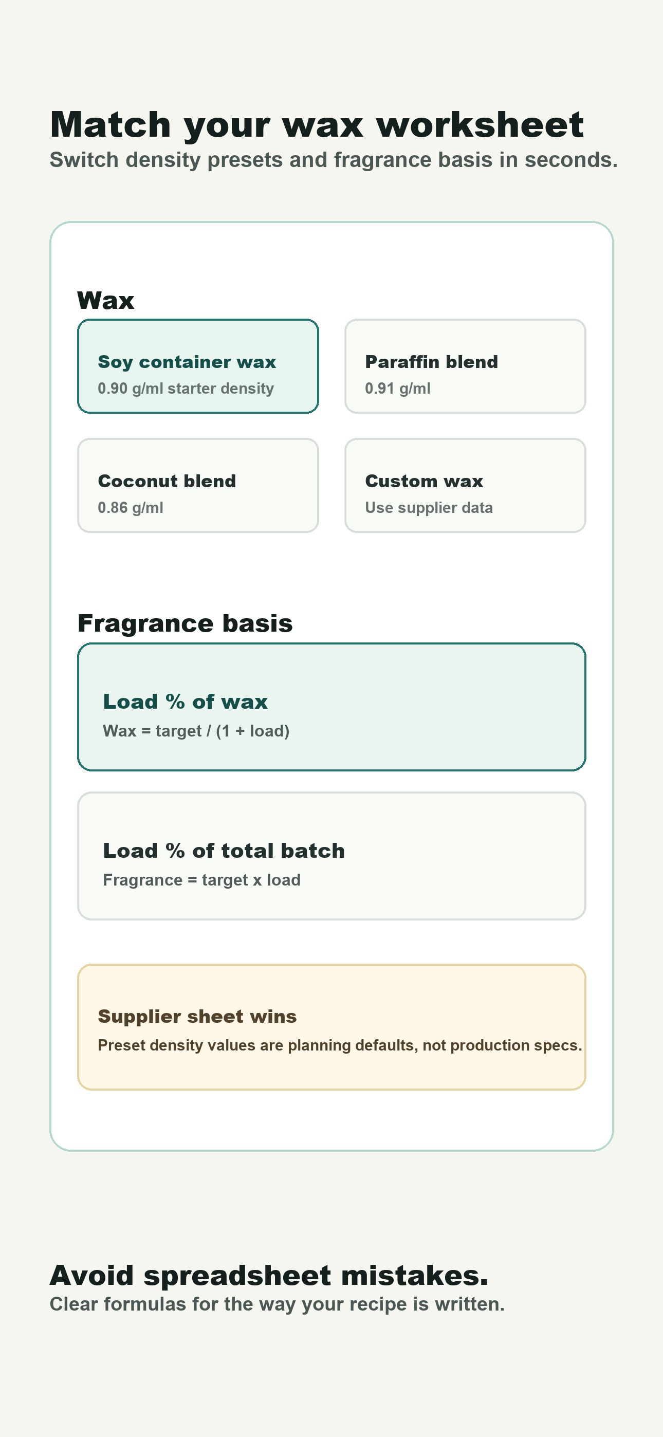 Candle Batch Calculator screenshot 2