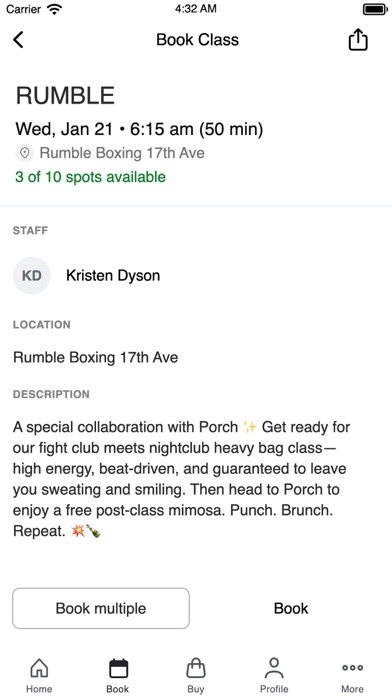 Screenshot #3 pour Rumble Boxing Studio Inc.
