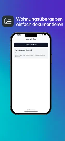Screenshot von ÜbergabePro – Wohnungsübergabe auf dem iPhone 1