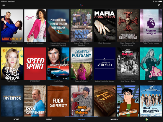 X-Stream Service TV iPad screenshot 4 - Entertainment app