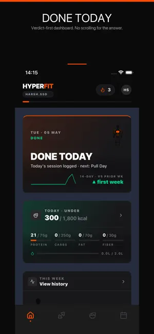 HyperFit: Lift & Fuel Tracker screenshot 1