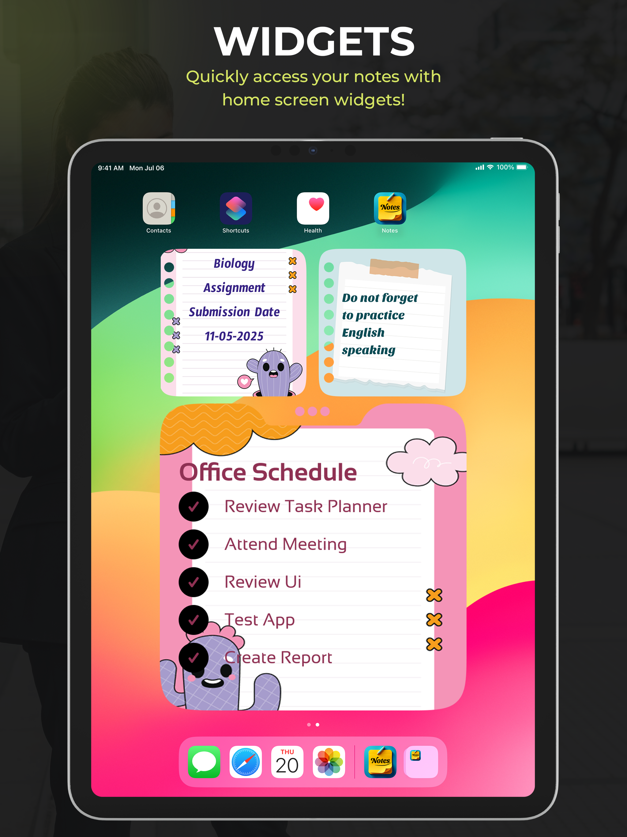 Cute Sticky notes & widgets