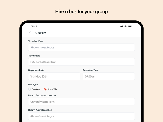 GIG Mobility iPad screenshot 4 - Travel app