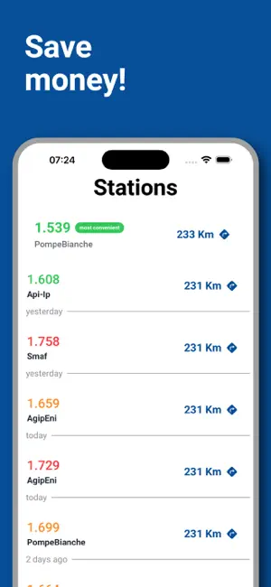 Sgasa - fuel prices screenshot 4