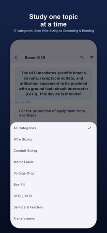 Electrical Exam Prep: NEC Quiz Screenshot 5 of 8