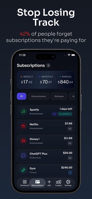 Subby - Subscription Manager Screenshot 2 of 4