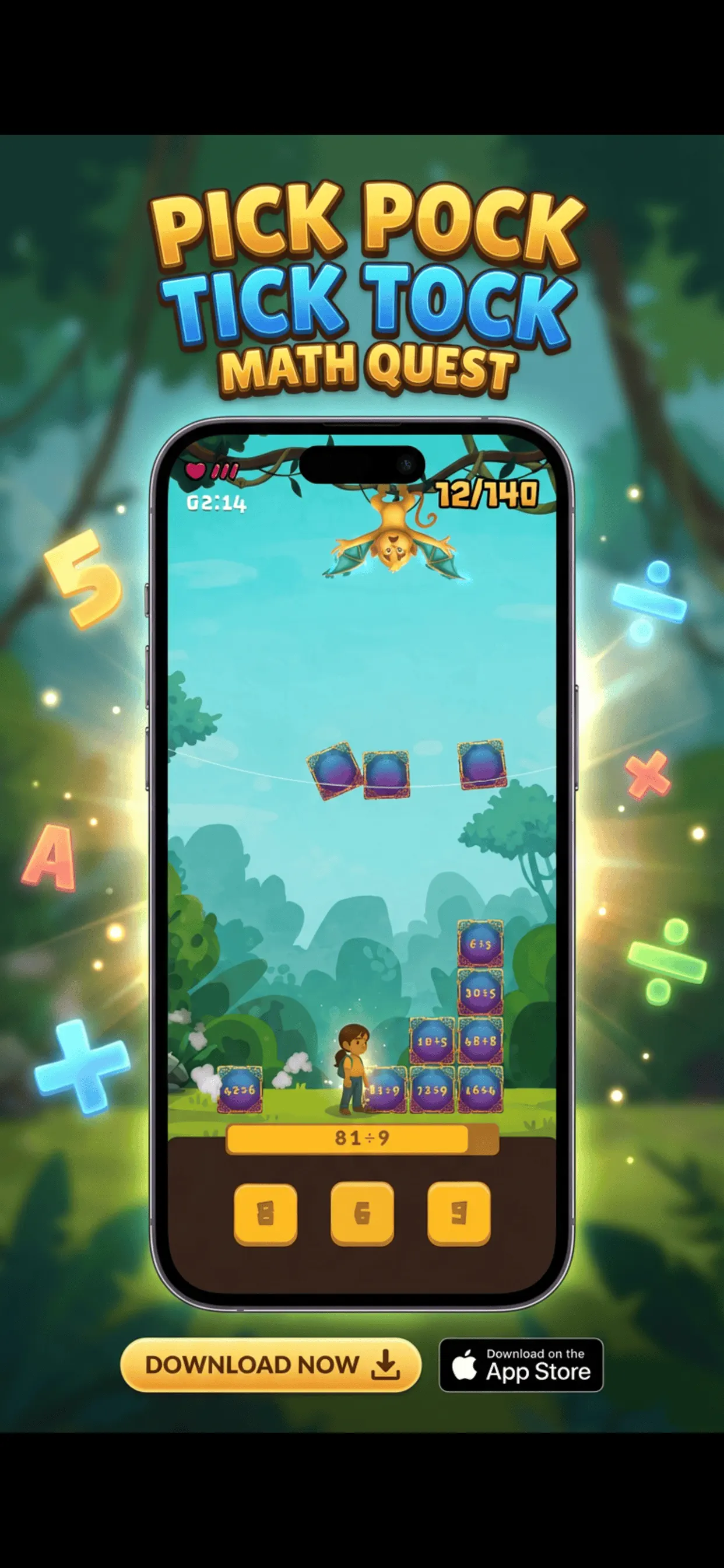 #8. Pick Pock Tick Tock Math Quest (iOS) Von: Michael Clarke