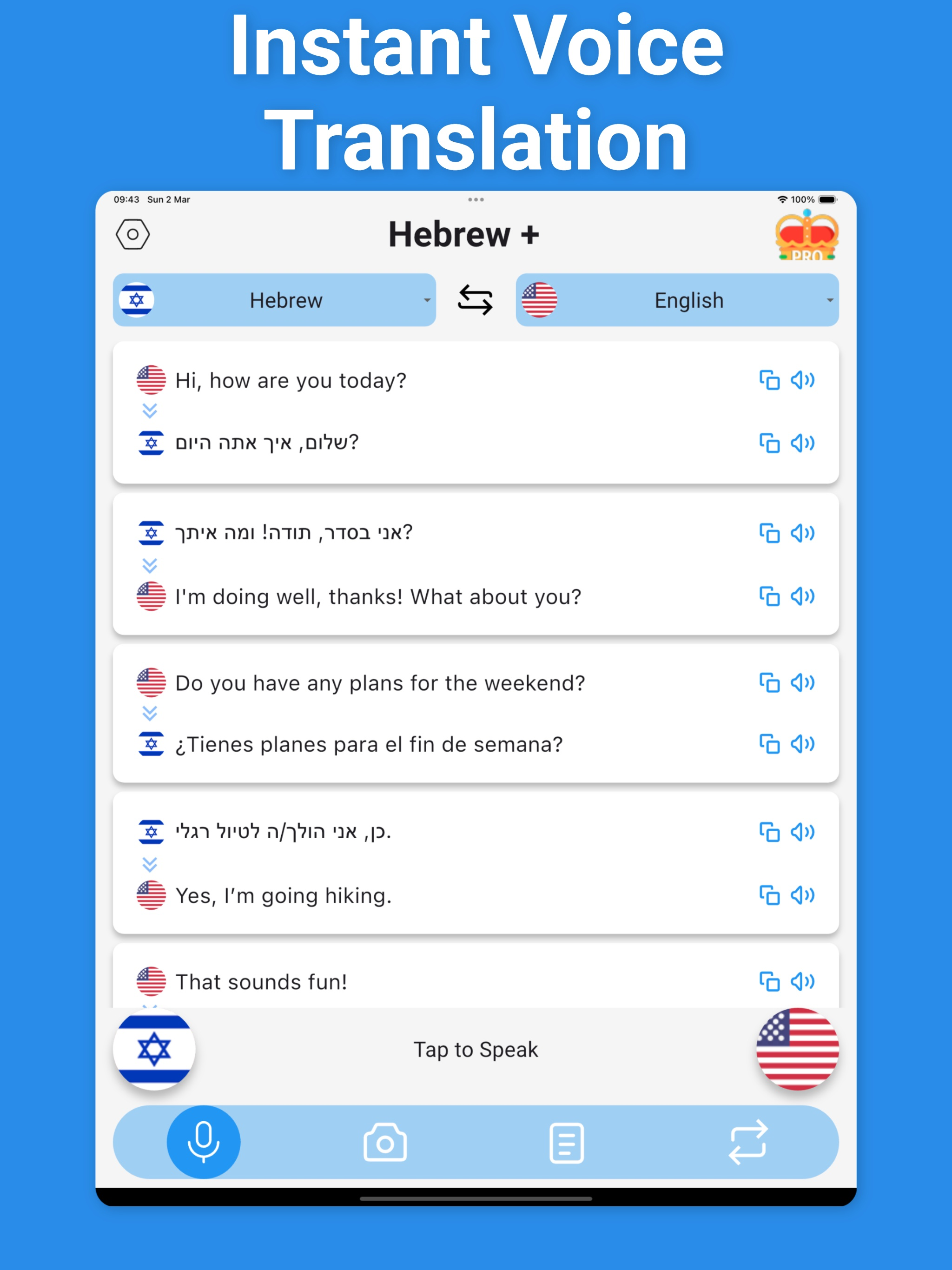 Hebrew Translator & More +