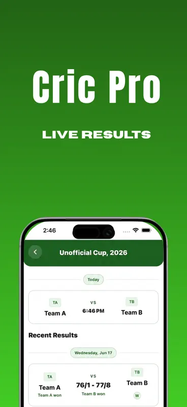 CricPro : Cricket Live Score screenshot 1 of 5