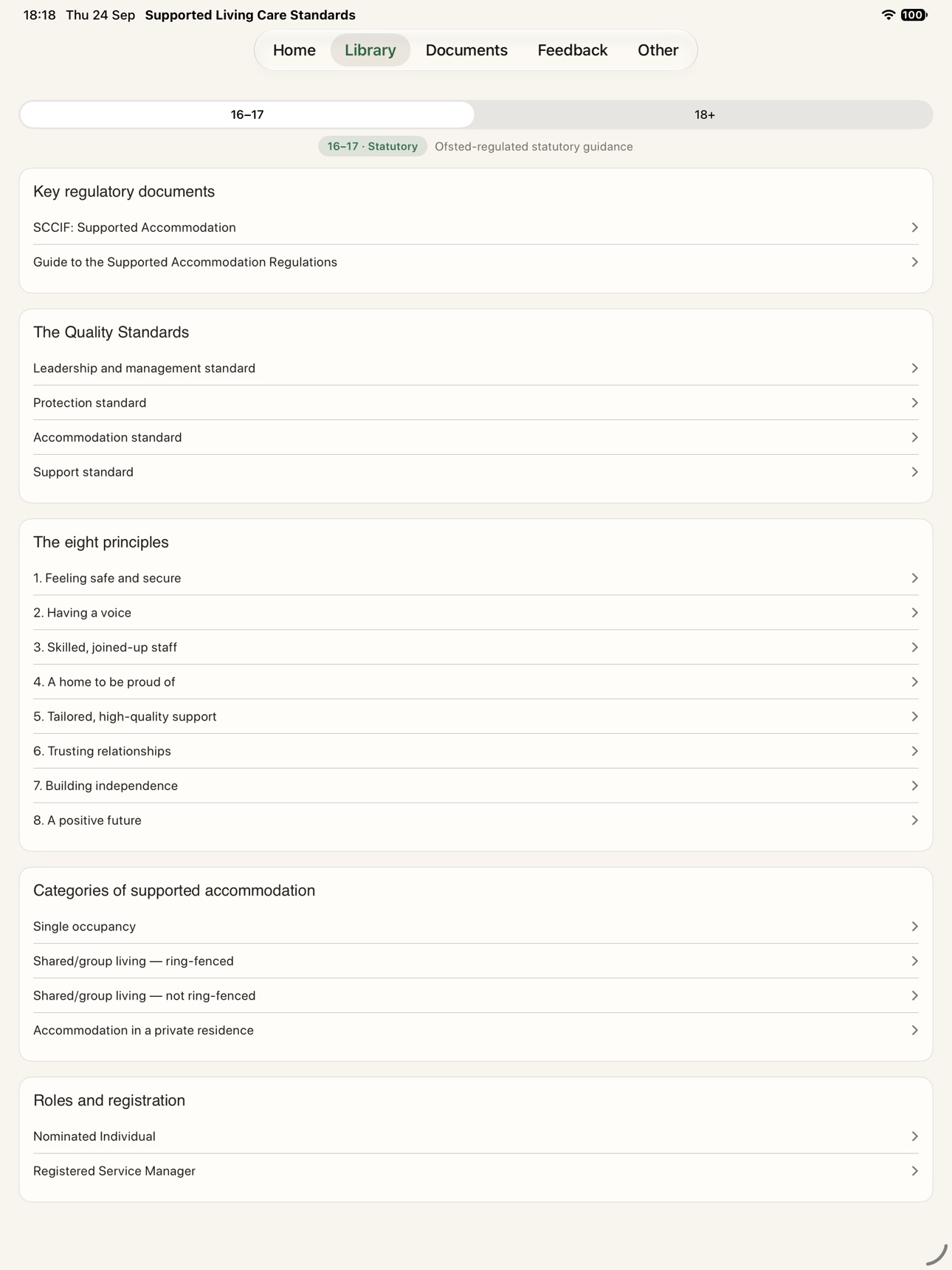 Screenshot 9 of Supported Living Care Standard