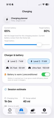 EVSmart screenshot