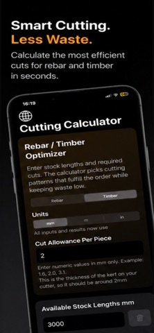 Material Cut Optimizer iPhone screenshot