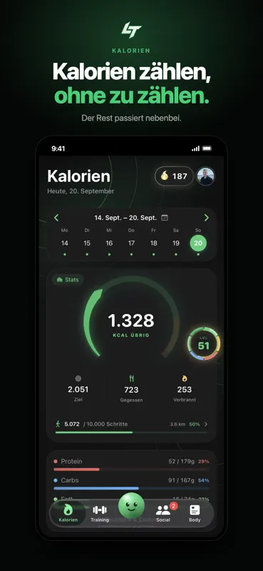 LeanTogether: Kalorien Tracker screenshot 1 of 9