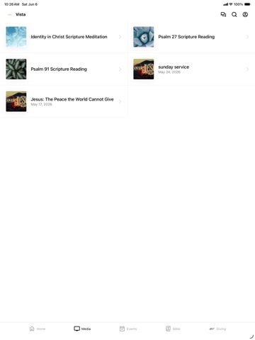 Vista Community Church WA iPad screenshot