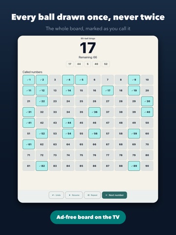 Bingo Caller: 75 & 90 Ball iPad screenshot