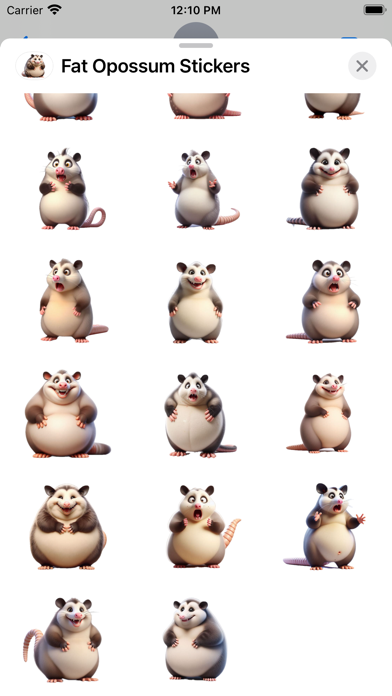 Screenshot #3 pour Fat Opossum Stickers