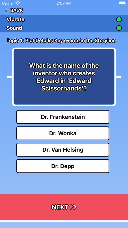 #3. Edward Scissorhands Trivia (iOS) بواسطة: Martin Tseng