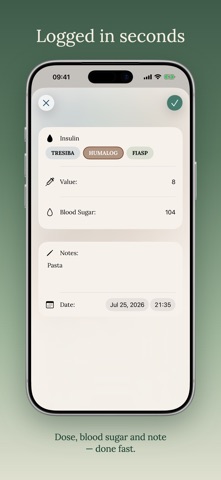 Daily Dose — Insulin Log iPhone screenshot
