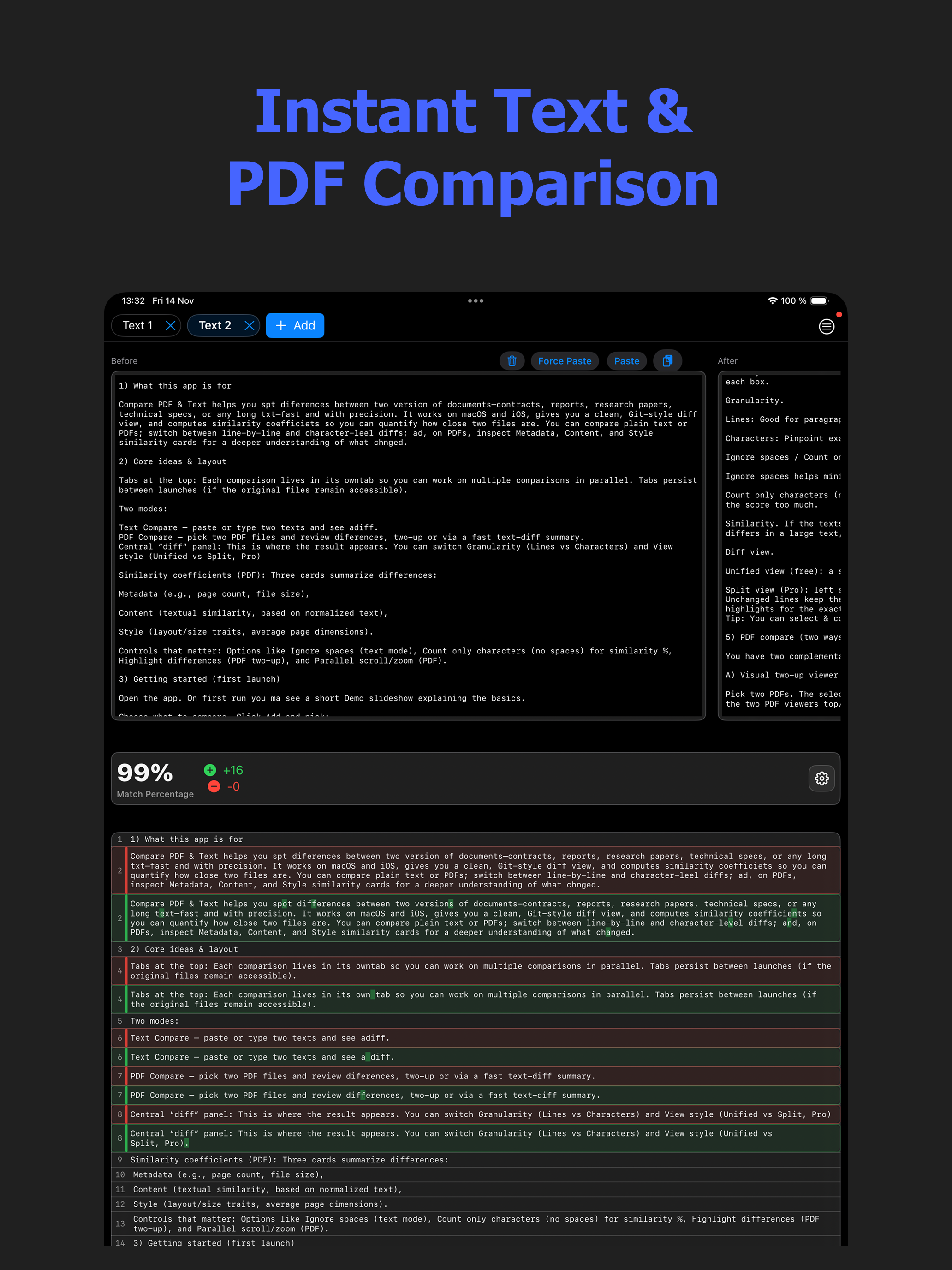 PDF Compare & AI Detector