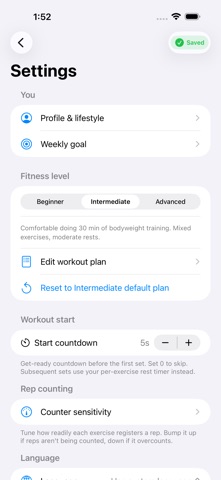 RepZen: Rep Counter & Coach iPhone screenshot