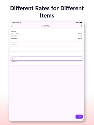 Sales Tax Calculator - Shop44 iPad screenshot